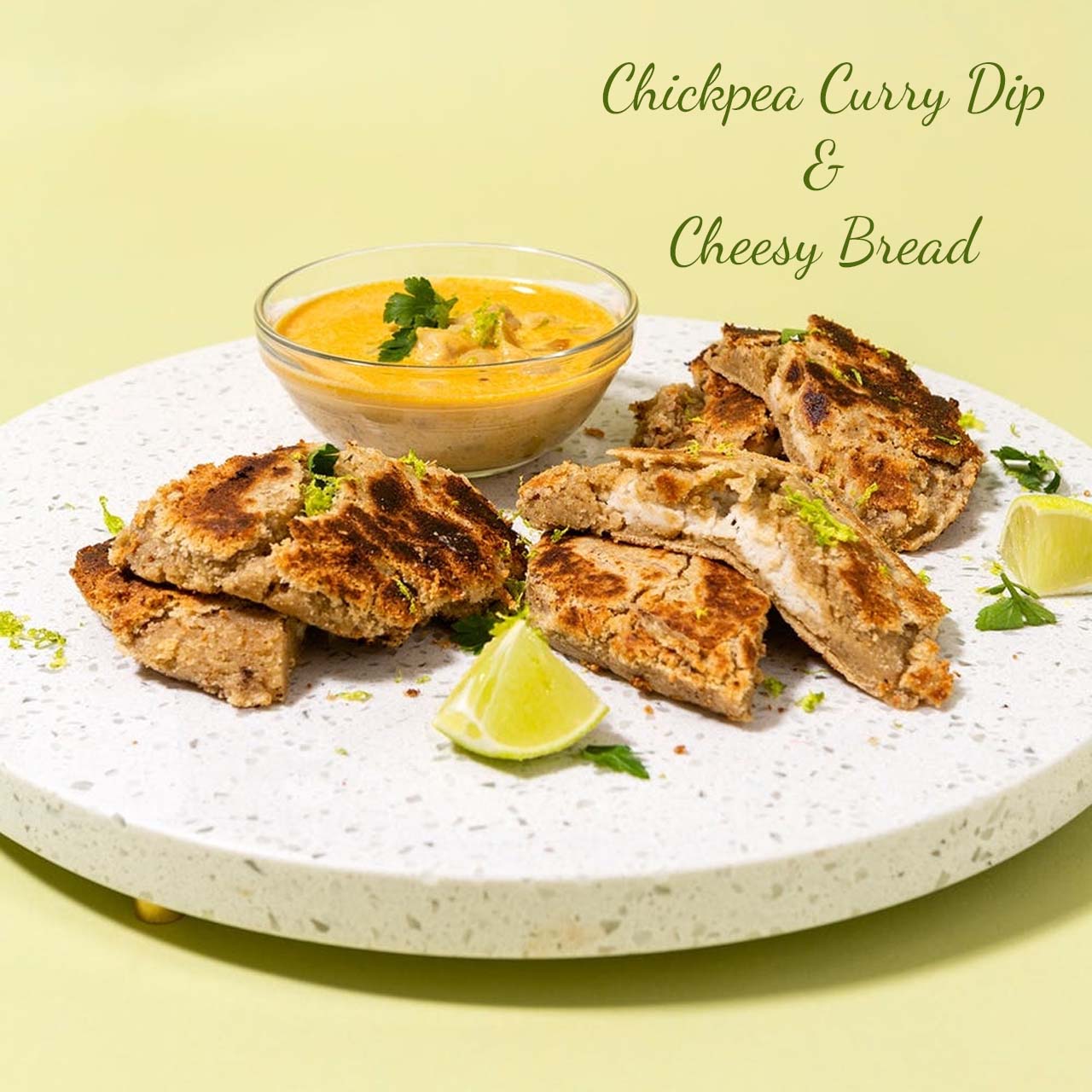 Chickpea Curry Dip With Bread